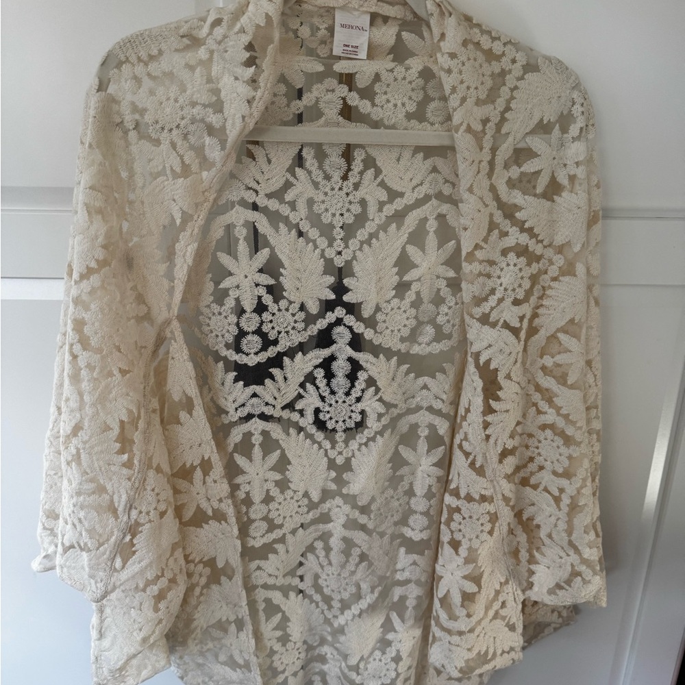 Merona Cream Lace Tunic
